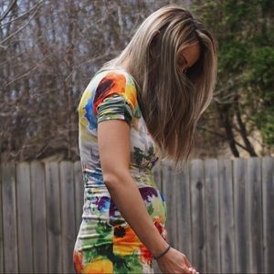 Anthropologie Watercolor Dress Like New